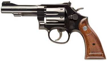 Smith & Wesson Revolver Pistol 18 22 Long Rifle 4" Barrel Blued 6 Round Wood Grip 150478